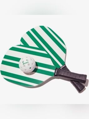 Show Me Your MuMu Green & White Striped Pickleball Paddle Pair